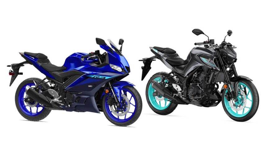 yamaha r3 and mt 03-sports bikes